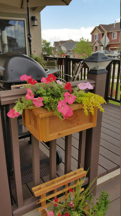 2 Pot Universal Deck Rail Planter