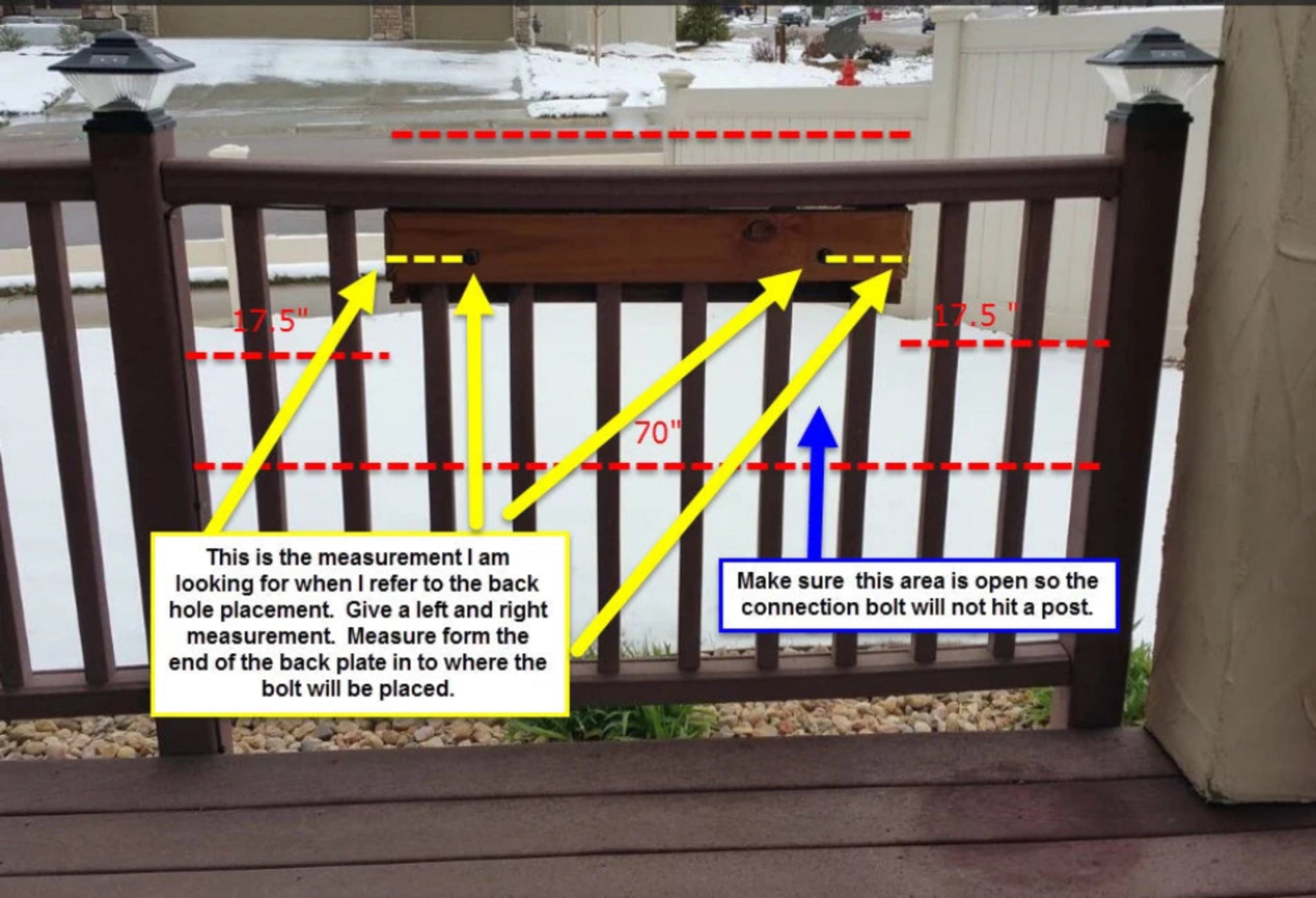 3 Pot - Universal Deck Rail Planter Box - Redwood