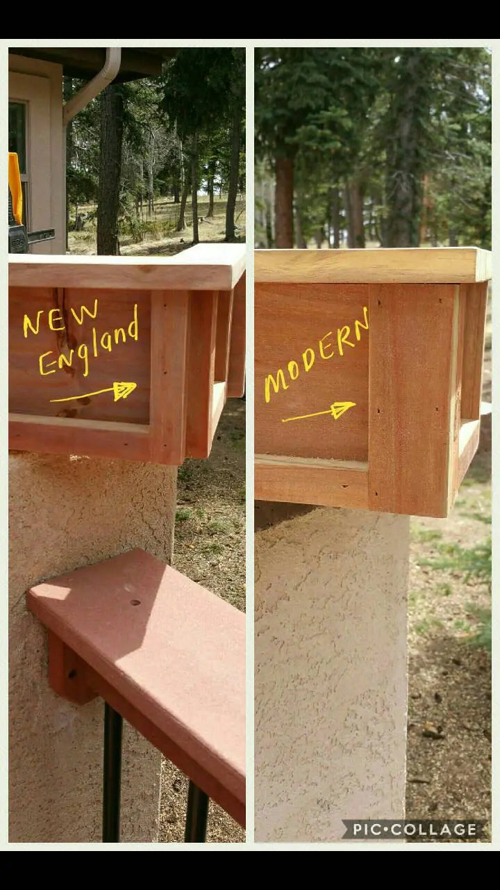 3 Pot - Universal Deck Rail Planter Box - Redwood